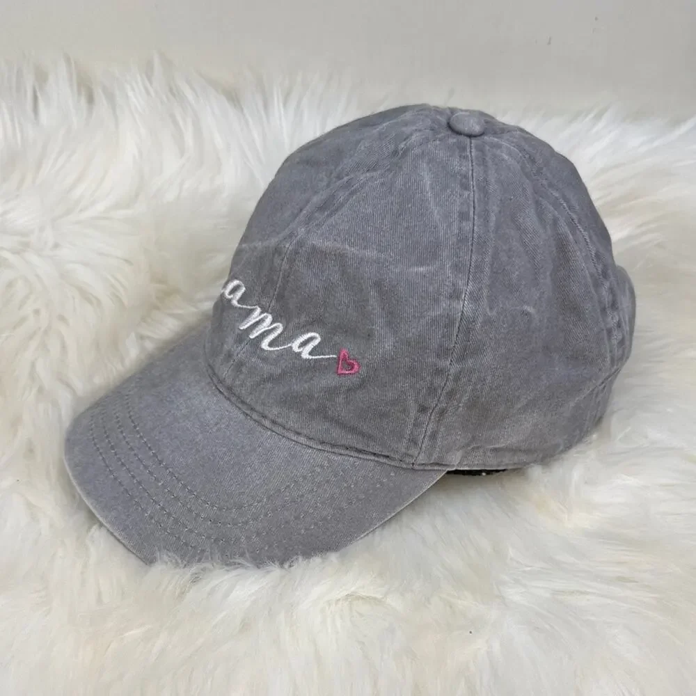 David and Young Gray 'Mama' Embroidered Cap